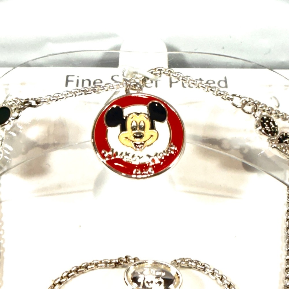 Disney Silver Plated Mickey Mouse Club Charm Bracelet Kidcore Disney 100 NIB